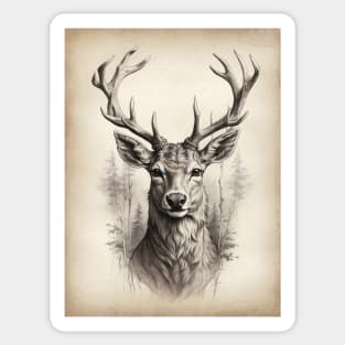 Stag vintage Sticker